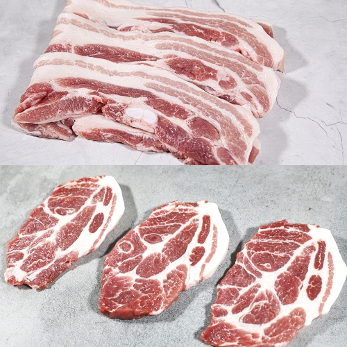 [반짝특가] 숨포크 가성비세트 1kg (삼겹살-500g / 목살-500g)