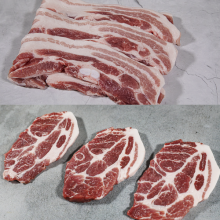 [반짝특가] 숨포크 가성비세트 1kg (삼겹살-500g / 목살-500g)