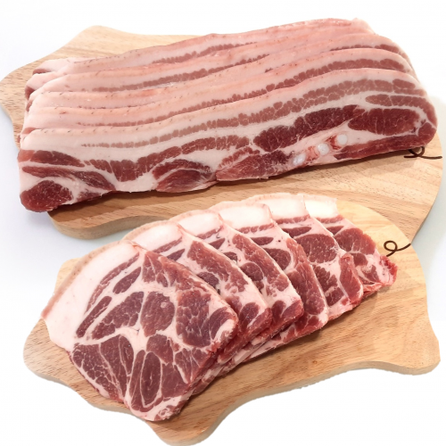 하동바른농장 프리미엄 듀록 삼목세트 1kg (삼겹살-500g / 목살-500g)