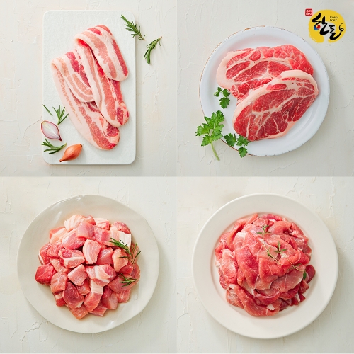 [반짝특가] 육류도가 부위별 내맘대로 골라담기 300g 3팩 세트 (삼겹살-300g / 목살-300g / 앞다리살-300g)