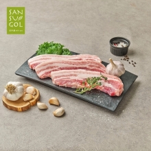 산수골목장 삼겹살 구이용 1kg (삼겹살-1000g)