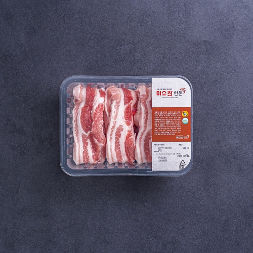 [반짝특가] 미소찬한돈 삼겹살 구이용 1kg (삼겹살-1000g)