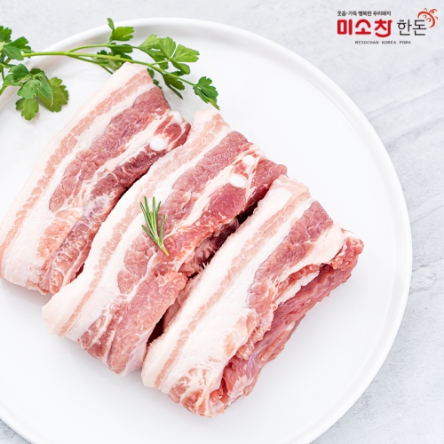 [반짝특가] 미소찬한돈 삼겹살 구이용 1kg (삼겹살-1000g)