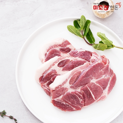 [1인 기획전] 미소찬한돈 목살 구이용 1kg (목살-1000g)