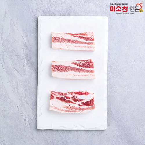 미소찬한돈 칼집삼겹살 구이용 1kg (삼겹살-1000g)