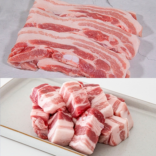 [반짝특가] 숨포크 삼겹살 목살 에프/통돌이용 런칭기념 특가세트 1.2kg