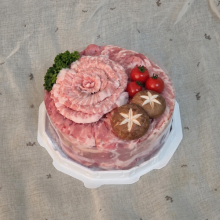 [한돈케이크] 우월 한돈케이크 2호 1.5kg (삼겹살 600g / 목살 500g / 항정살 300g / 가브리살 100g)
