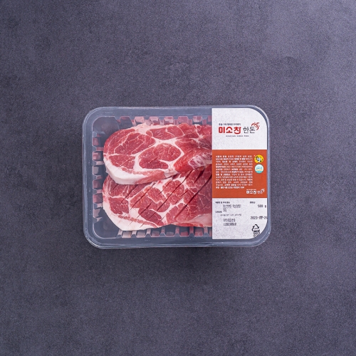[반짝특가] 미소찬한돈 칼집목살 구이용 1kg (목살-1000g)