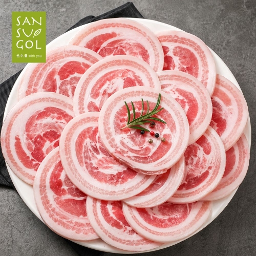 산수골목장 한돈 냉동 꽃삼겹살 1.6kg (삼겹살-1600g)