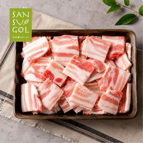 산수골목장 냉동 옛날 삼겹살 1kg (삼겹살-1000g)