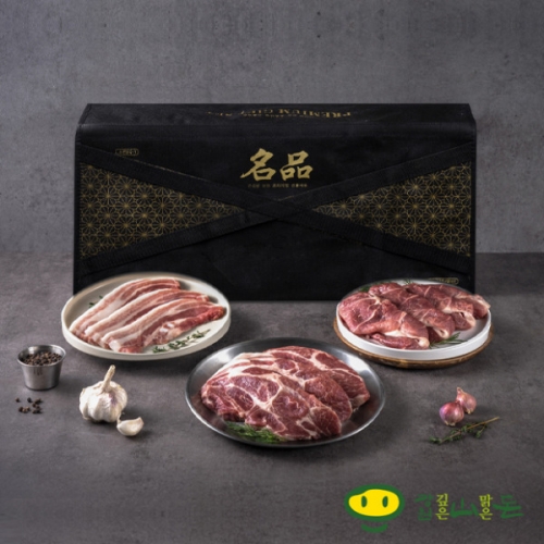 [2026 추석] 강원산돈 선물세트 6호 (삼겹살-500g / 목살-500g / 앞다리살-500g)
