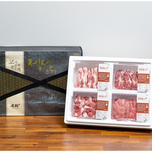 [2026 추석] 미소찬한돈 가족세트 (삼겹살-500g / 목살-500g / 뒷다리살-500g / 앞다리살-500g)