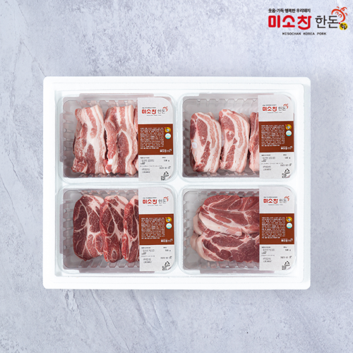 [2026 추석] 미소찬한돈 구이세트 (삼겹살-1000g / 목살-1000g)