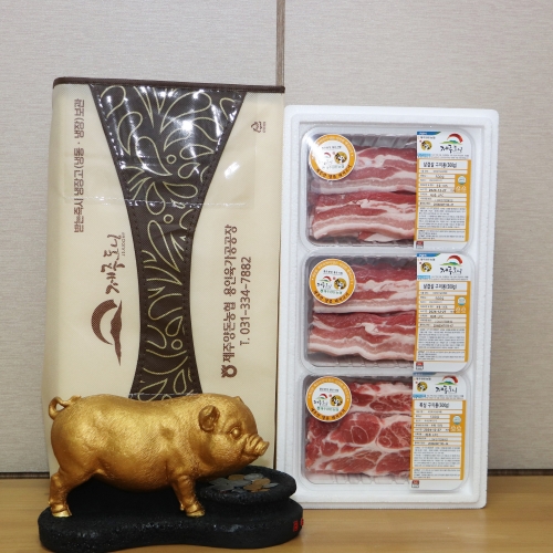[2026 추석] 제주도니 추석 1호 (삼겹살-1000g / 목살-500g)