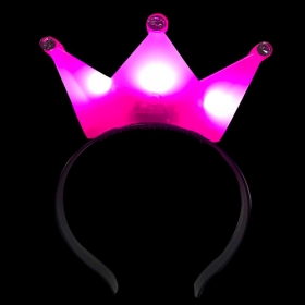 LED왕관머리띠-핑크