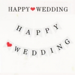 HAPPY WEDDING가랜드-화이트