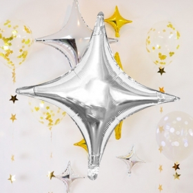 반짝이은박(소10")-실버(25cm) 은박풍선 별은박 풍선 파티풍선 파티용품