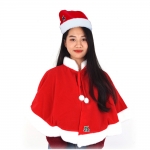 <일반>국산 산타망토세트(성인) / 망토+모자 산타복 크리스마스의상 국산 고급원단