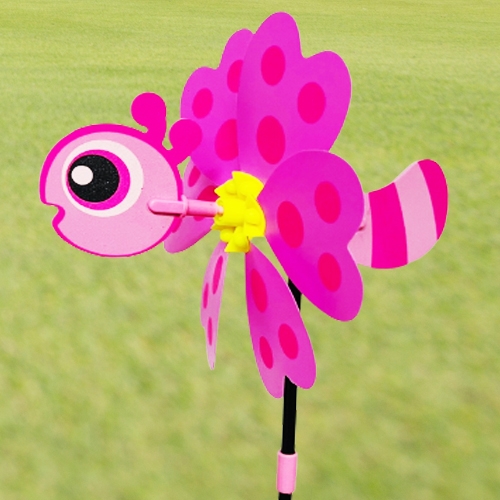 플라워꿀벌바람개비 (핑크)  정원바람개비 나비바람개비 꽃바람개비 매장입구