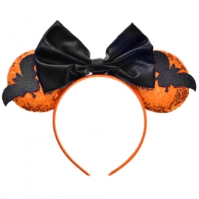 할로윈미니머리띠(박쥐)- 오렌지 할로윈머리띠  박쥐머리띠 미니머리띠