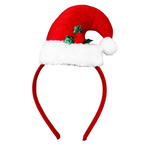 산타커브머리띠-레드 크리스마스머리띠