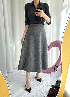 엘라 모직 스커트