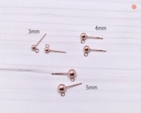 14K 로즈 골드필드 Ball Post Earrings_Open RGF-24