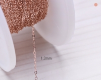 14K 로즈 골드필드 1.3mm Flat Cable Chain RGF-29 (20cm)