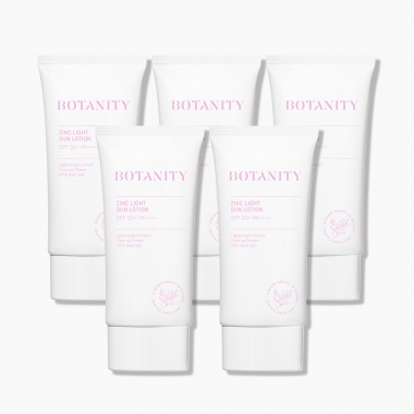 징크 라이트 선로션 톤업 선크림 50ml 5개 (SPF50+)