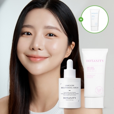 [선에센스 증정] 톤업 듀오 세트 (유니글로우 브라이트닝 미백 세럼 30ml + 징크 라이트 톤업 선로션 50ml)