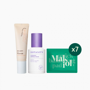 [A세트] 에이징먼트 앰플 세럼 + 플라본 인텐시브 크림 + 마키올 수분 패드(3매입)*7