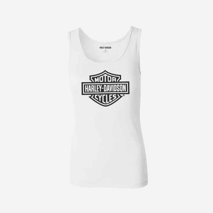 [리퍼브]여성 클래식 바앤실드 민소매티셔츠 WHITE