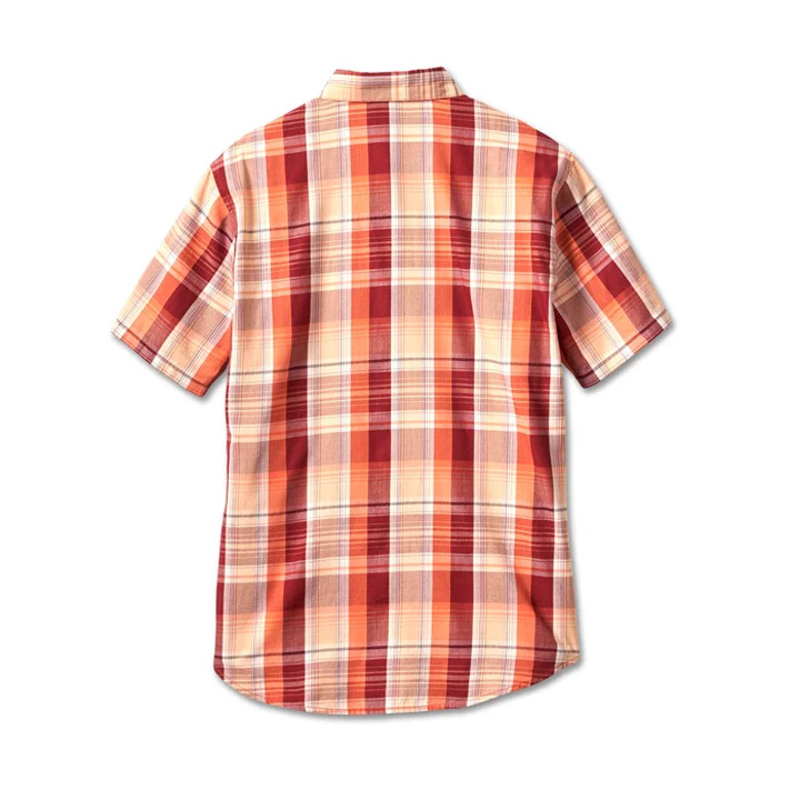 남성 바앤실드 체크무늬 반팔셔츠 RED