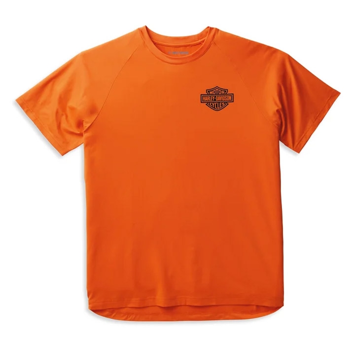 남성 퍼포먼스 바앤실드 반팔티셔츠 ORANGE