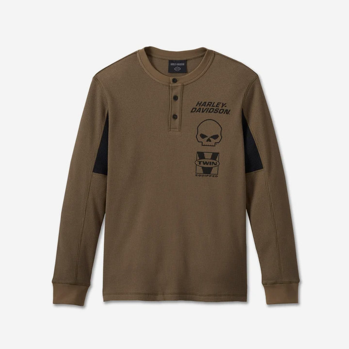 남성 윌리G 스컬 긴팔티셔츠 BROWN