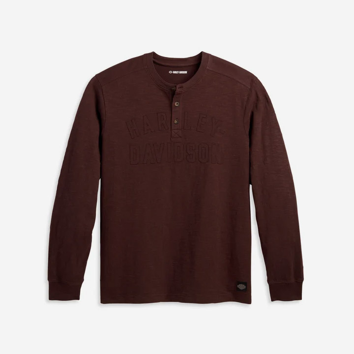 남성 랠리 헨리 긴팔티셔츠 BROWN