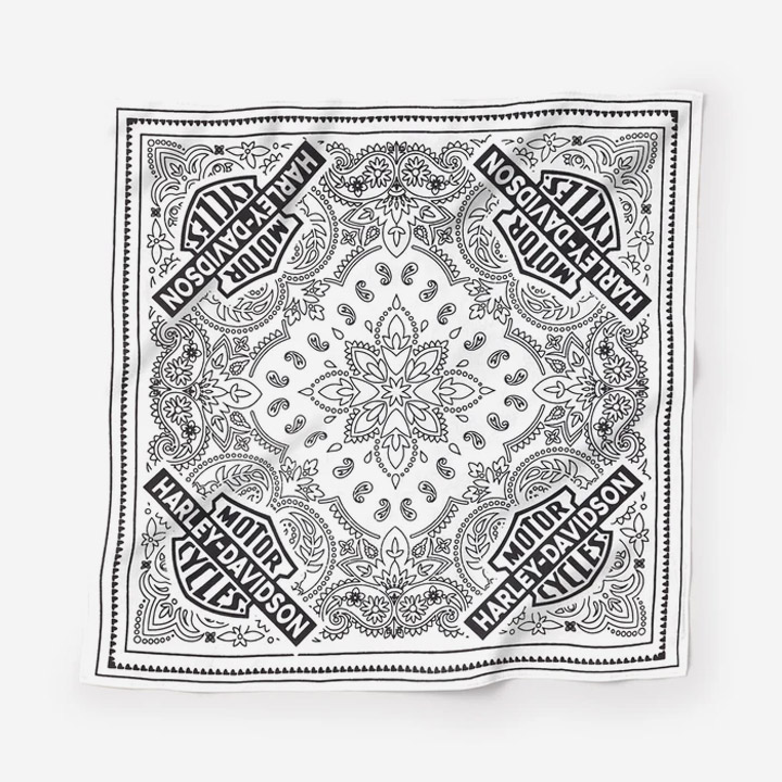 H-D 바앤실드 클래식 반다나 WHITE