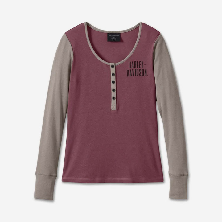 여성 바앤실드 타임리스 헨리 긴팔티셔츠 GREY