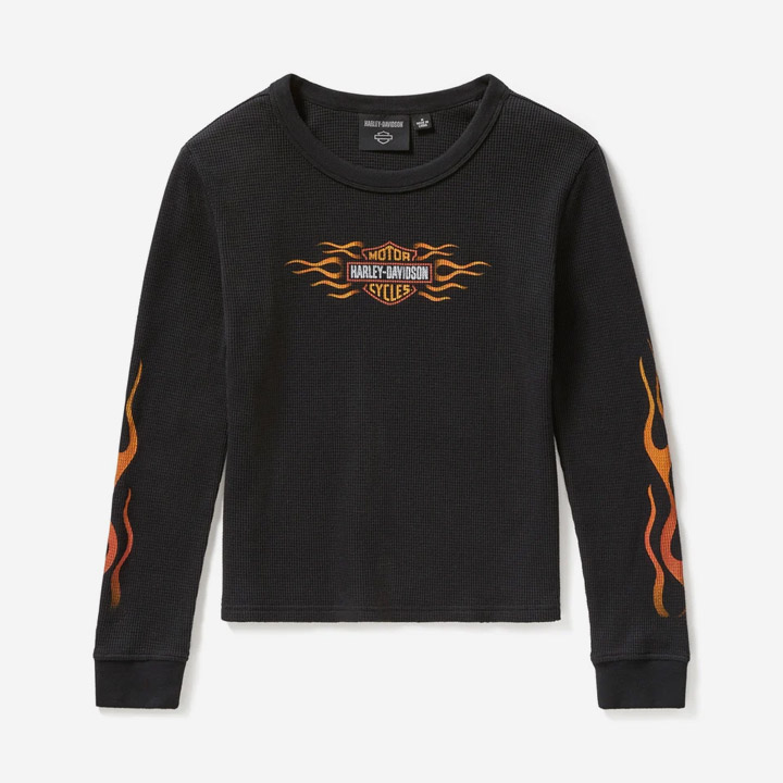 여성 빈티지 플레임 니트 긴팔티셔츠