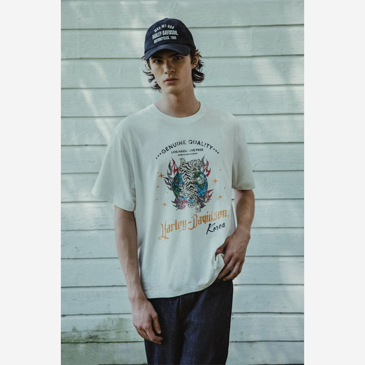 [컬렉션스] 남성 타이거 반팔티셔츠 WHITE