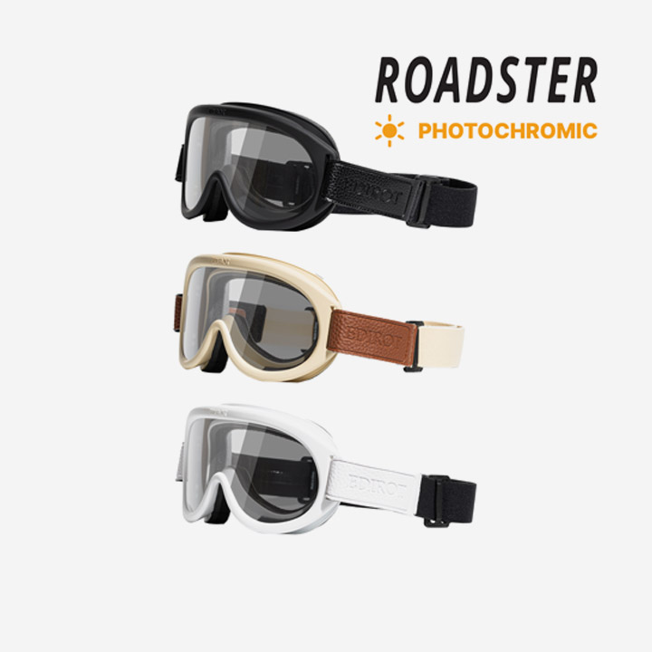 [에딜롯] 로드스터 변색 고글 IVORY/CLEAR