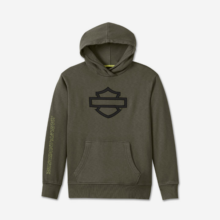 여성 오버사이즈 바앤실드 풀오버 후드 긴팔티셔츠