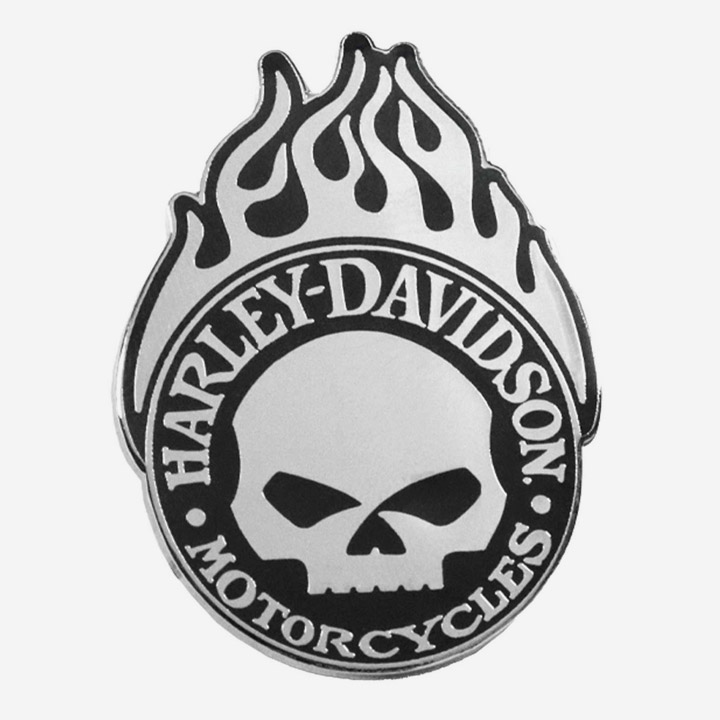 윌리 G 스컬 플레임 메탈 핀