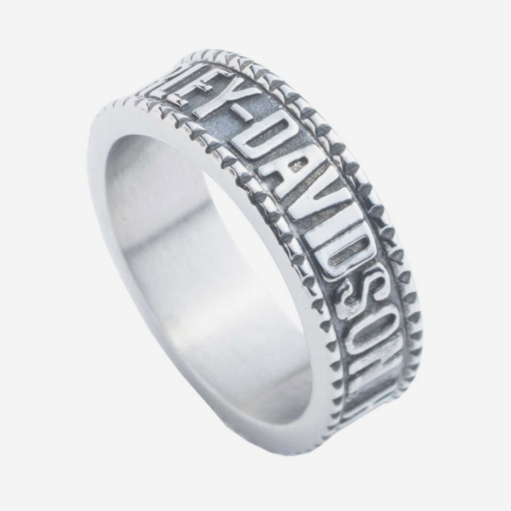 남성 HD 로고 각인 반지