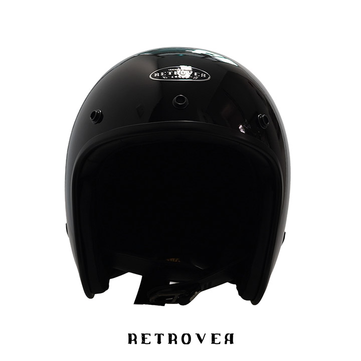 [RETROVER] 3/4 카본 올블랙 헬멧