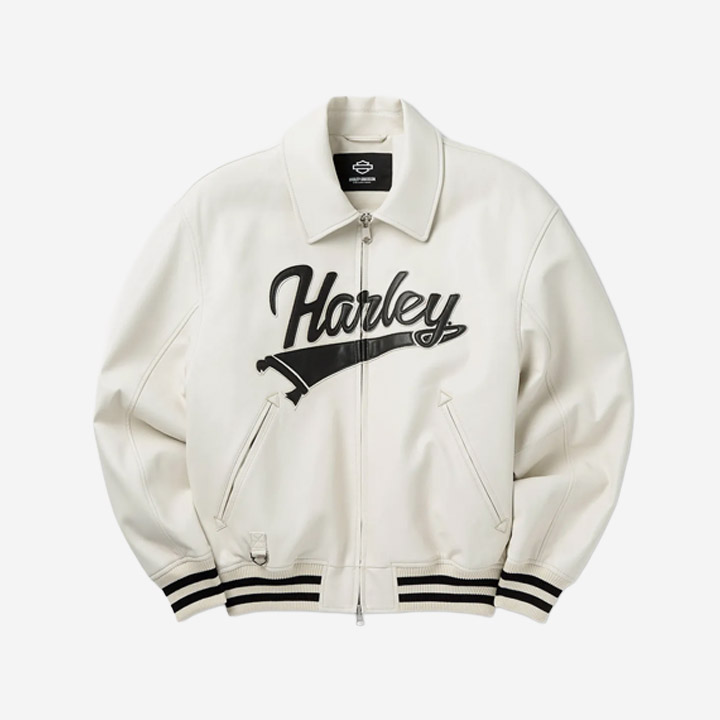 [컬렉션스] 남성 신세틱 레더 블루종 캐주얼재킷