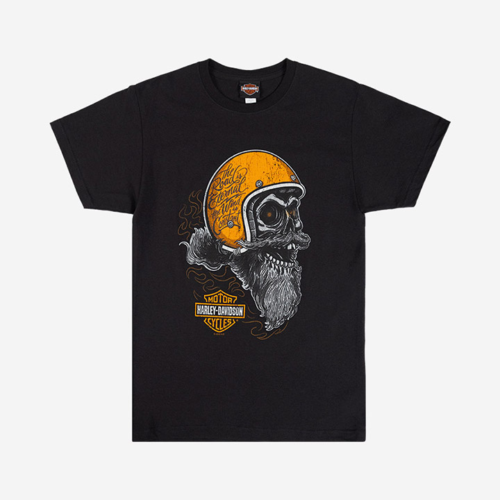 🟡MEN'S HELMET SKULL KOREA T-SHIRT