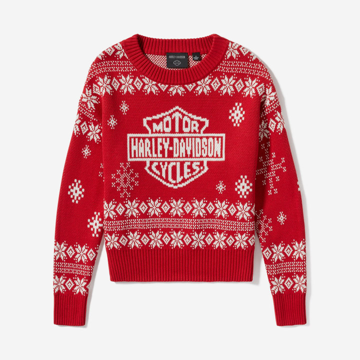 여성 홀리데이 스웨터 RED
