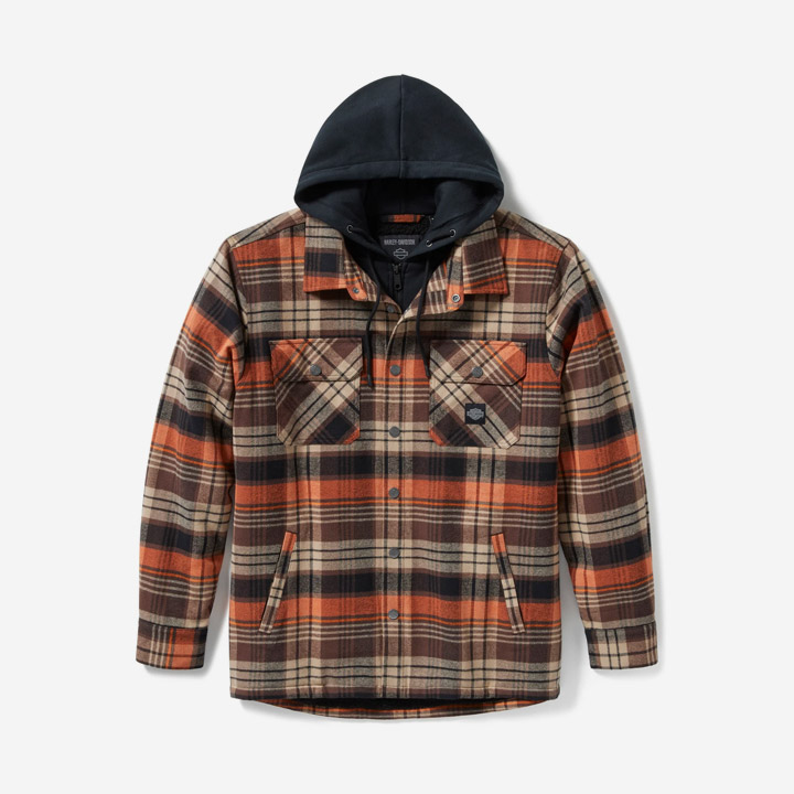 남성 바앤실드 후드 셔츠재킷