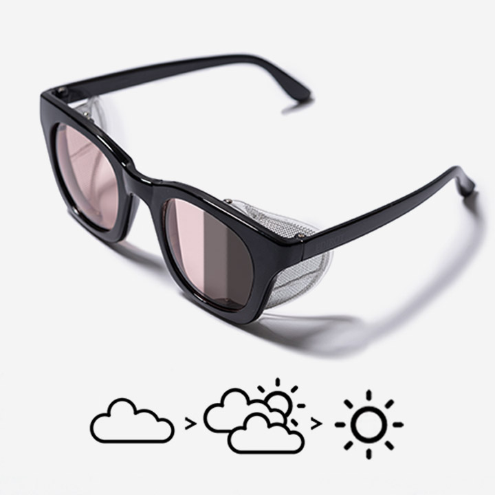 [에딜롯] 001 WIDE 변색 고글 BLACK/PINK